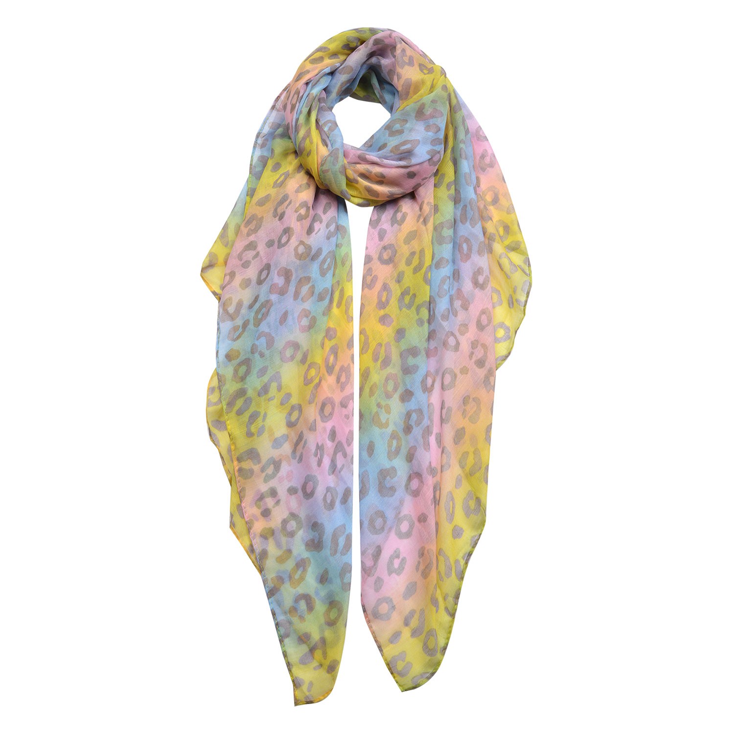Duhově barevný šátek - 90*180 cm Clayre & Eef