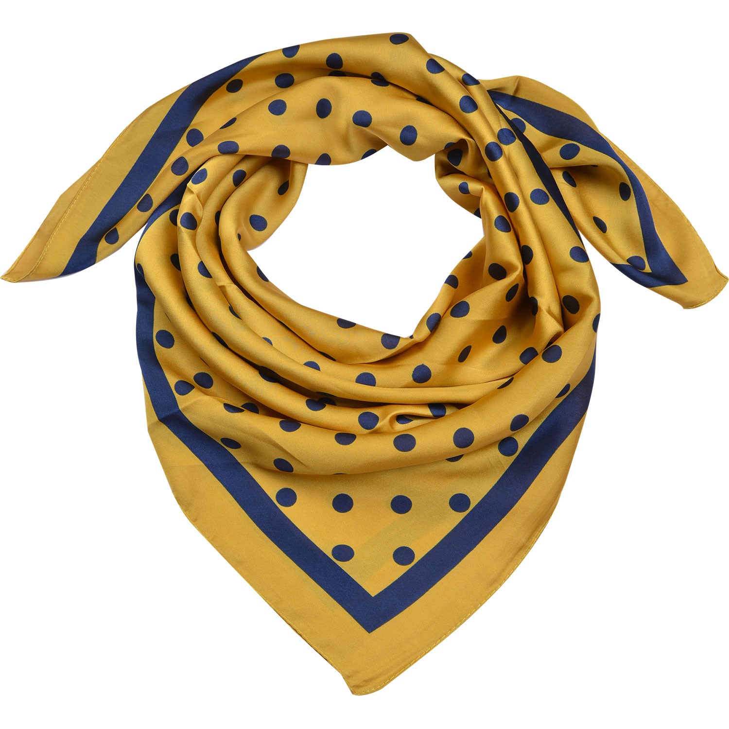 Žluto modrý šátek s puntíky - 90*90 cm Clayre & Eef