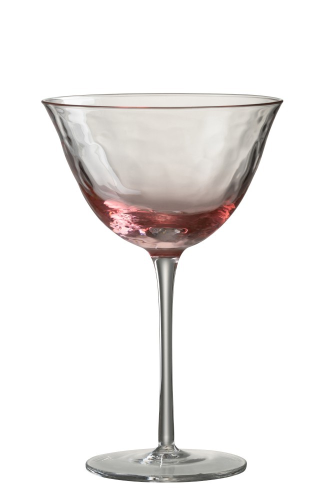Růžová sklenička na koktejl Verma - Ø 12*18 cm J-Line by Jolipa
