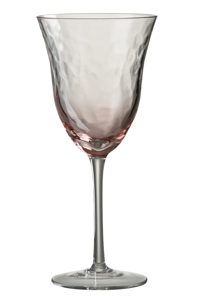 Růžová sklenička na víno Verma - Ø 10*22 cm J-Line by Jolipa