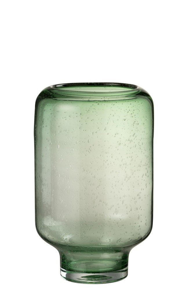 Zelená skleněná váza / svícen Light Green L - 22*22*35,5 cm J-Line by Jolipa
