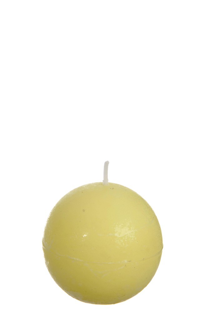 Kulatá žlutá svíčka S  Yellow - Ø 6,5*6,5 cm/16h J-Line by Jolipa