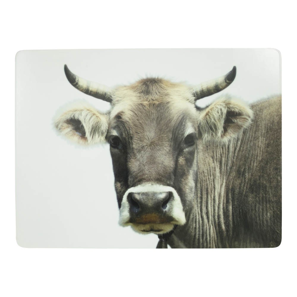 4ks pevné korkové prostírání s motivem švýcarské krávy - 30*40*0,4m Mars & More