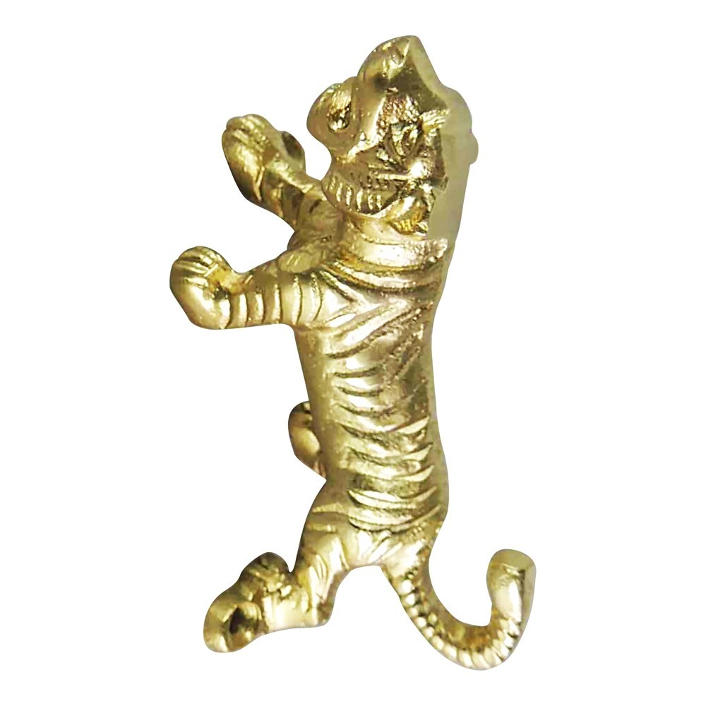 Nástěnný kovový zlatý háček Tygr - 11.5*5.5*5cm Mars & More