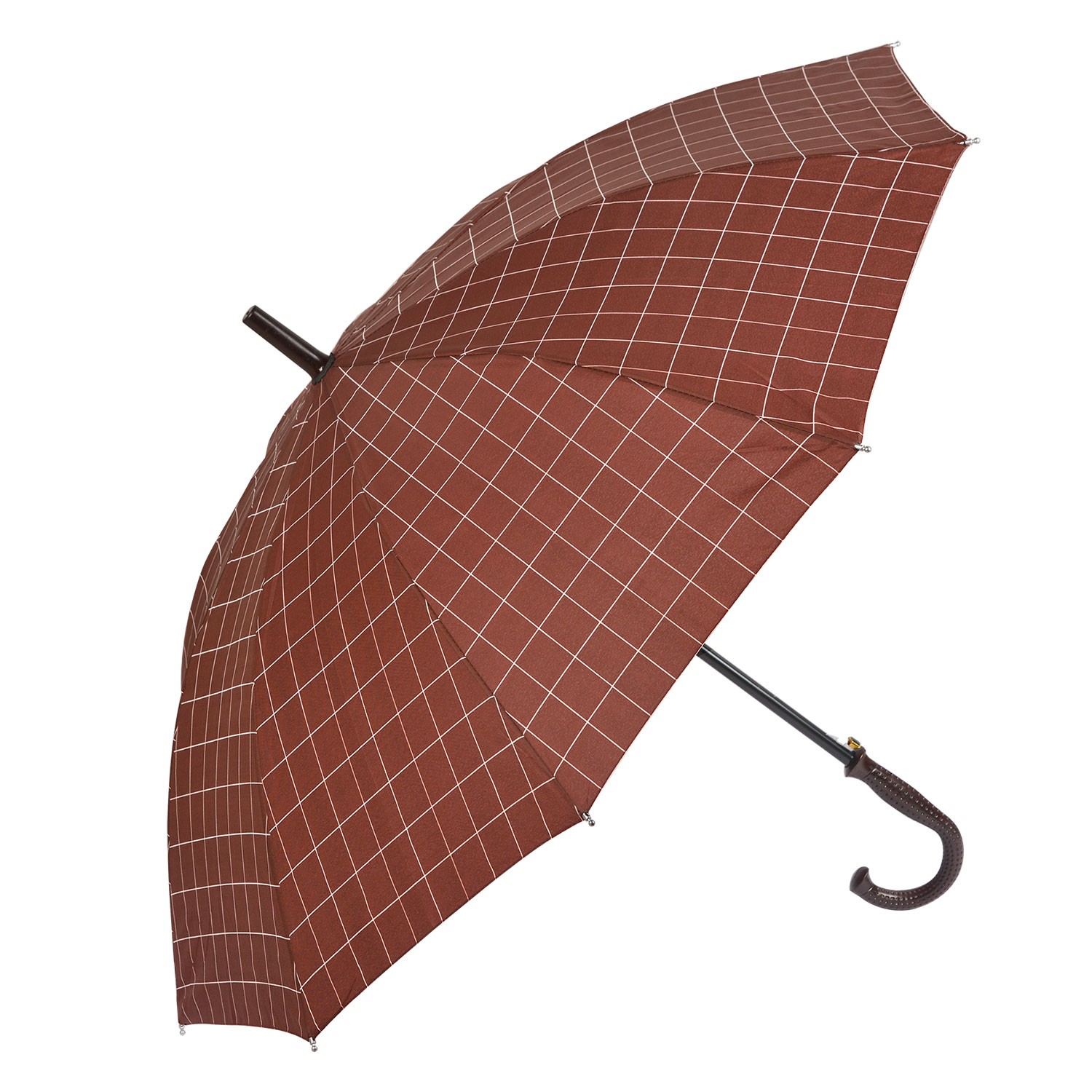 Cihlově barevný kostičkovaný deštník - 60 cm Clayre & Eef