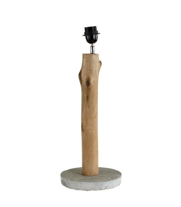 Dřevěná základna ke stolní lampě Eukalyptus - Ø 20*51cm/ E27 Mars & More