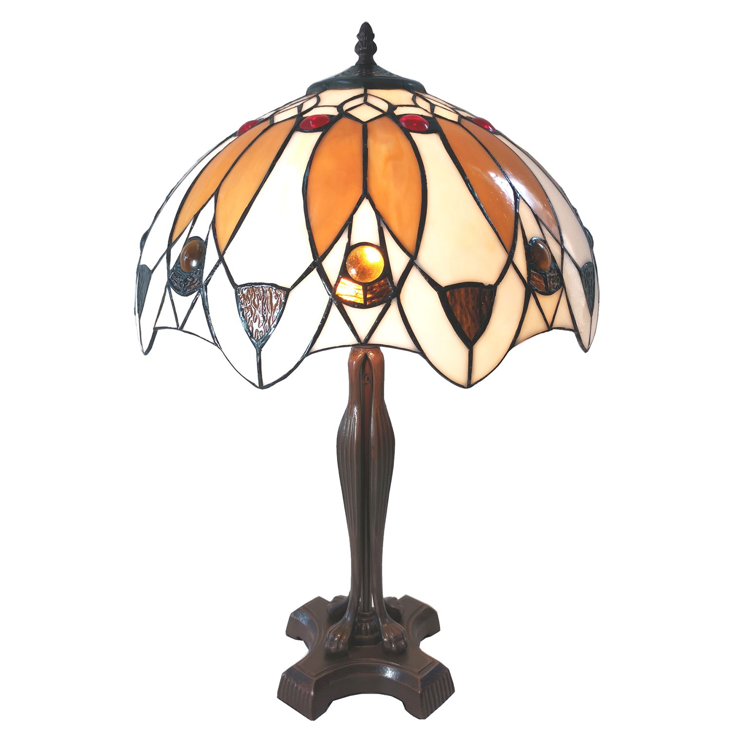 Stolní lampa Tiffany Avelline – Ø 41*57 cm E27/max 2*60W Clayre & Eef