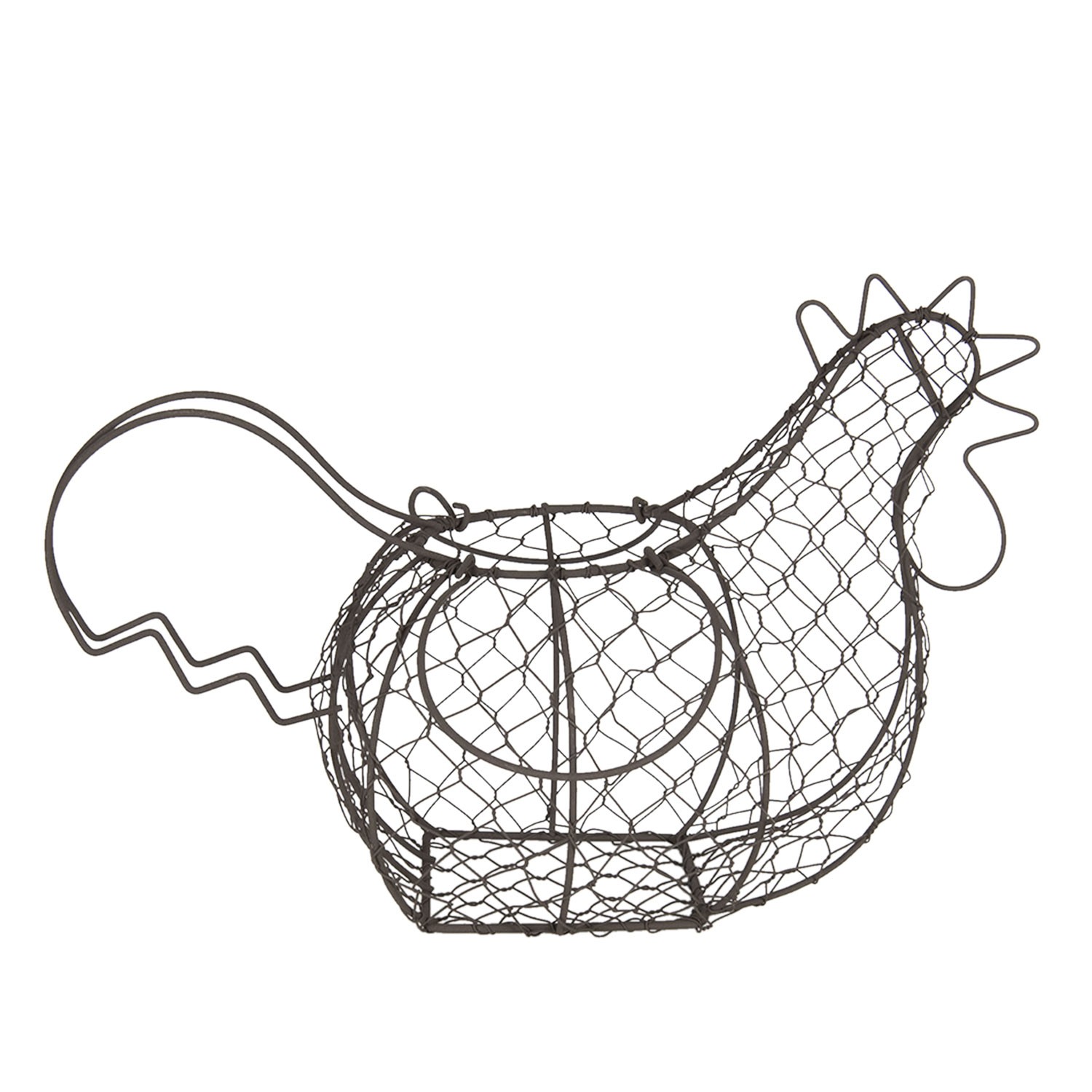 Drátěný stojan na vajíčka v designu slepice Filaire - 40*23*28 cm Clayre & Eef