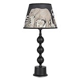 Černá stolní lampa Elephant – Ø 27*57 cm E27/max 1*60W Clayre & Eef