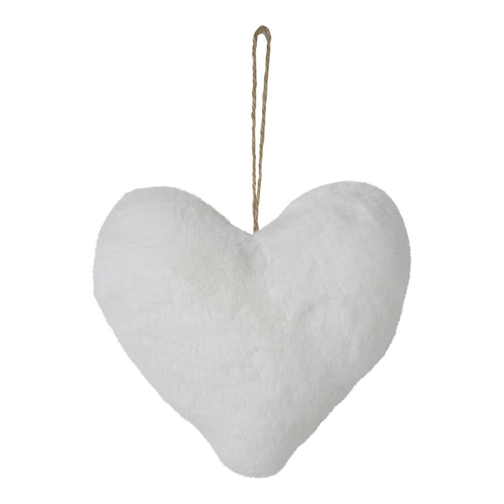 Závěsná dekorativní ozdoba bílé srdce - 15*6*15cm Mars & More