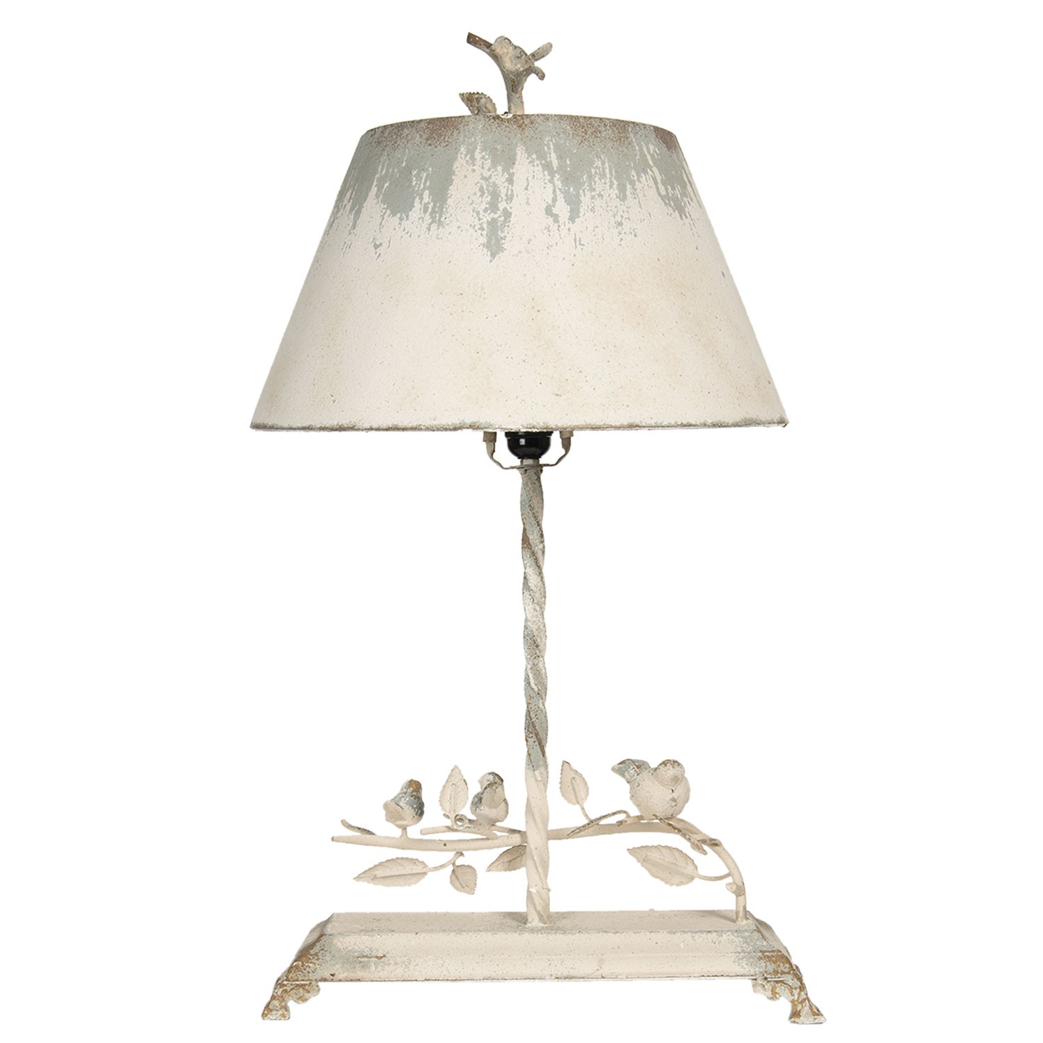 Kovová vintage stolní lampa s ptáčky Charlemagne - 44*43*75 cm Clayre & Eef