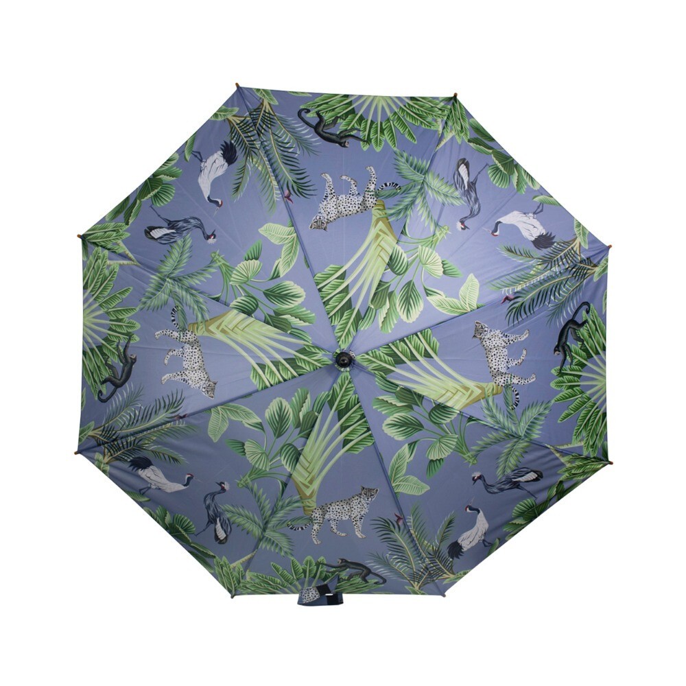 Šedý deštník s motivem džungle Jungle grey - 105*105*88cm Mars & More