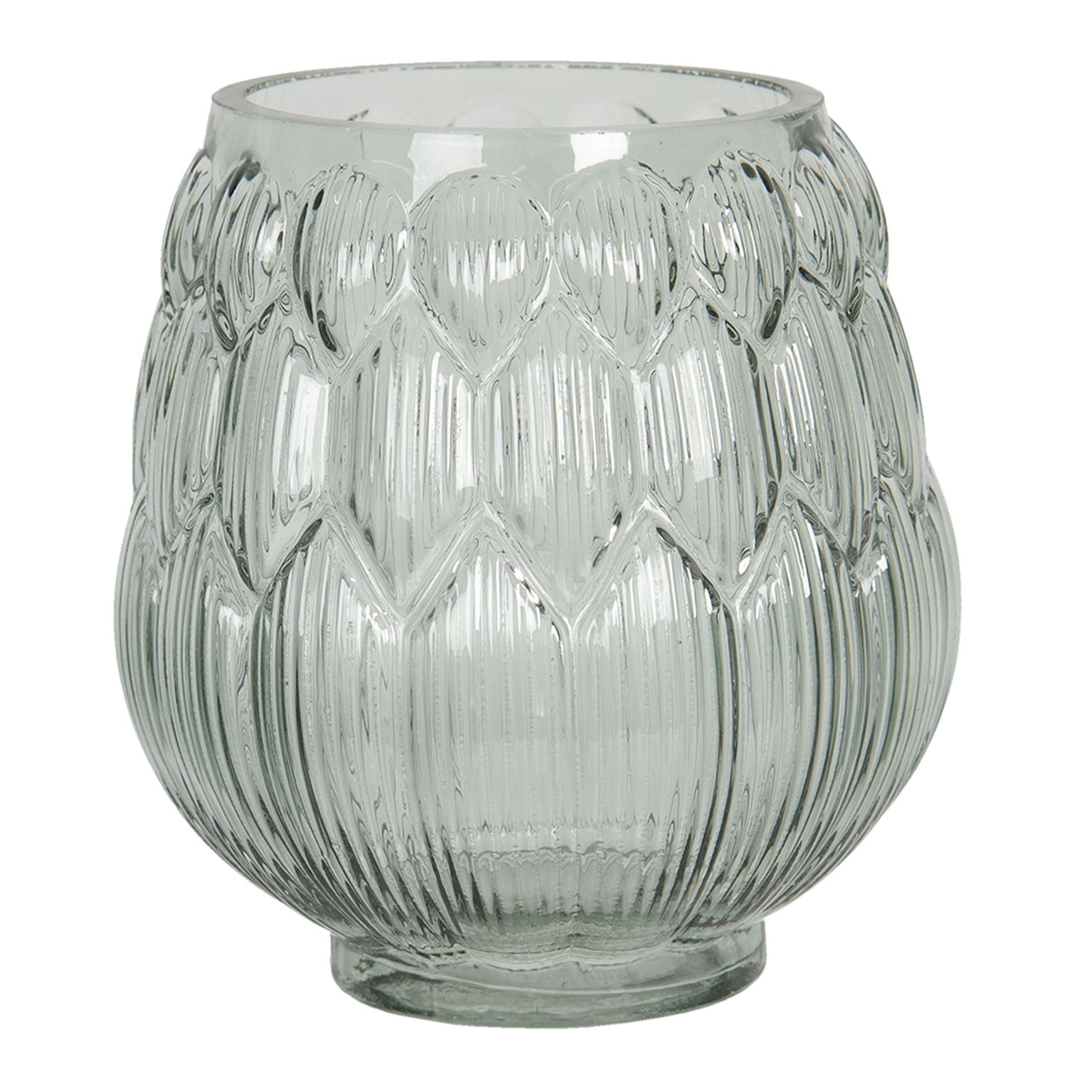 Transparentní skleněná váza Rodo - Ø 14*16 cm Clayre & Eef