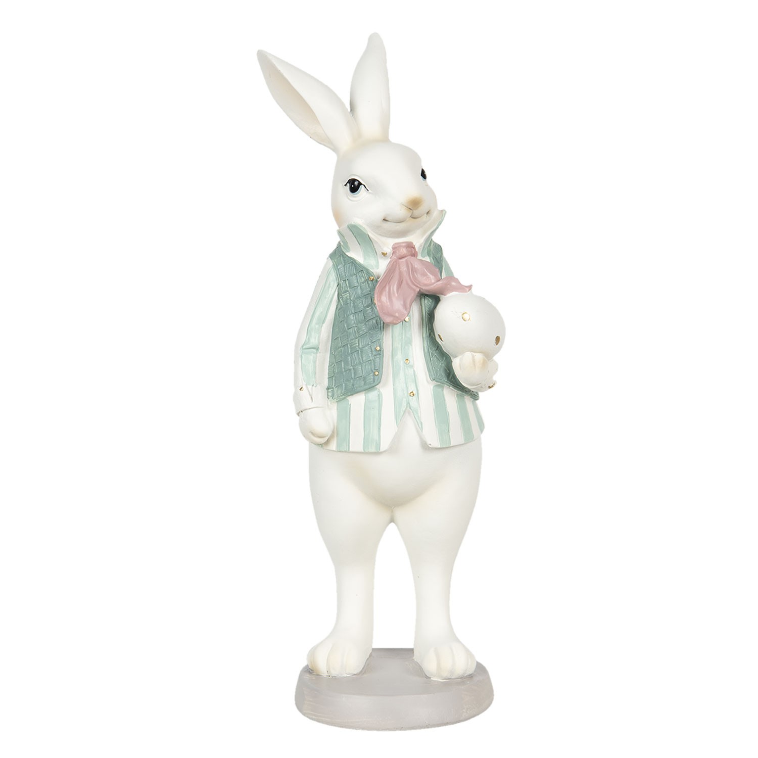 Dekorace králičí chlapec s vajíčkem - 10*10*25 cm Clayre & Eef