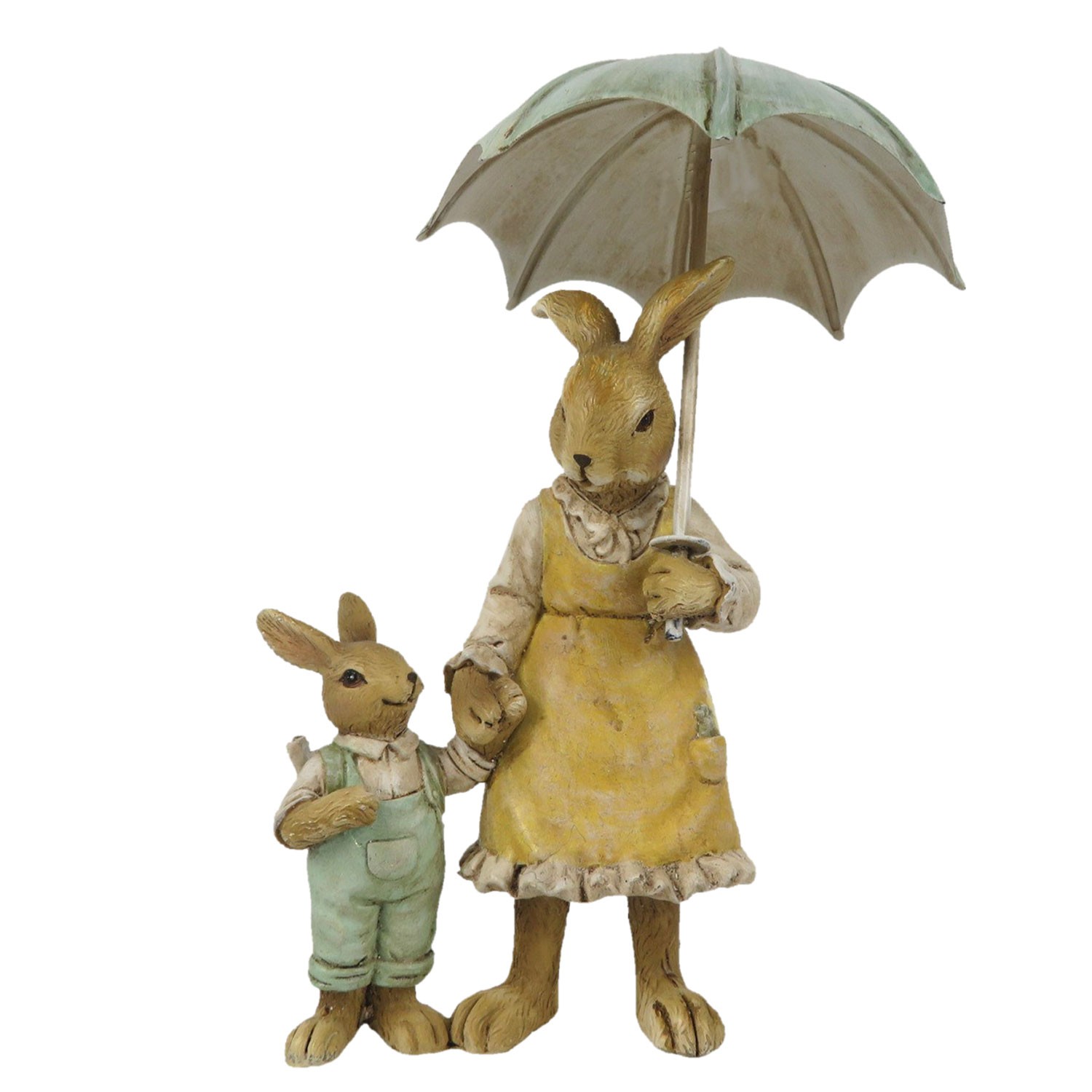 Dekorace dvou králíků pod deštníkem - 9*4*13 cm Clayre & Eef
