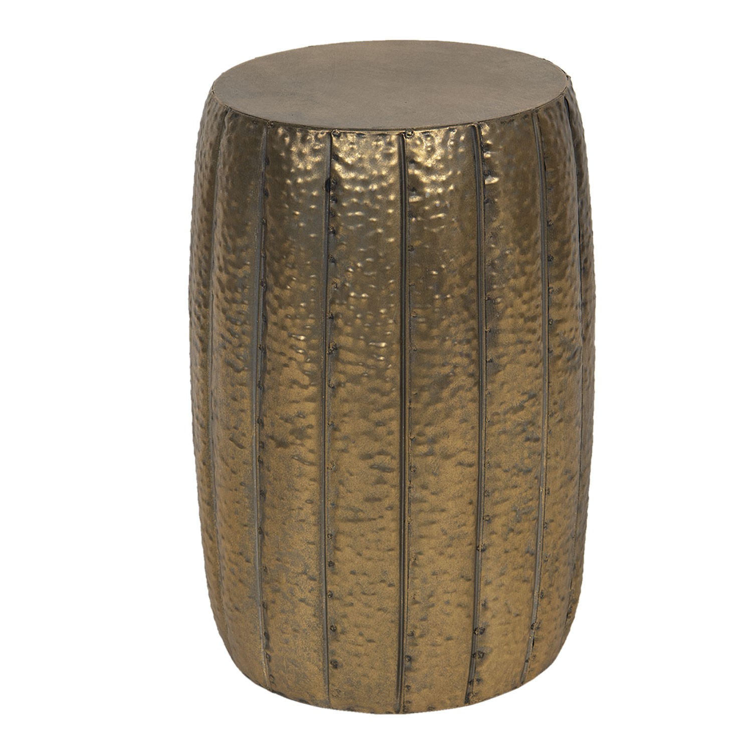 Bronzový dekorační kovový odkládací stolek Alicce -  Ø 33*50 cm Clayre & Eef