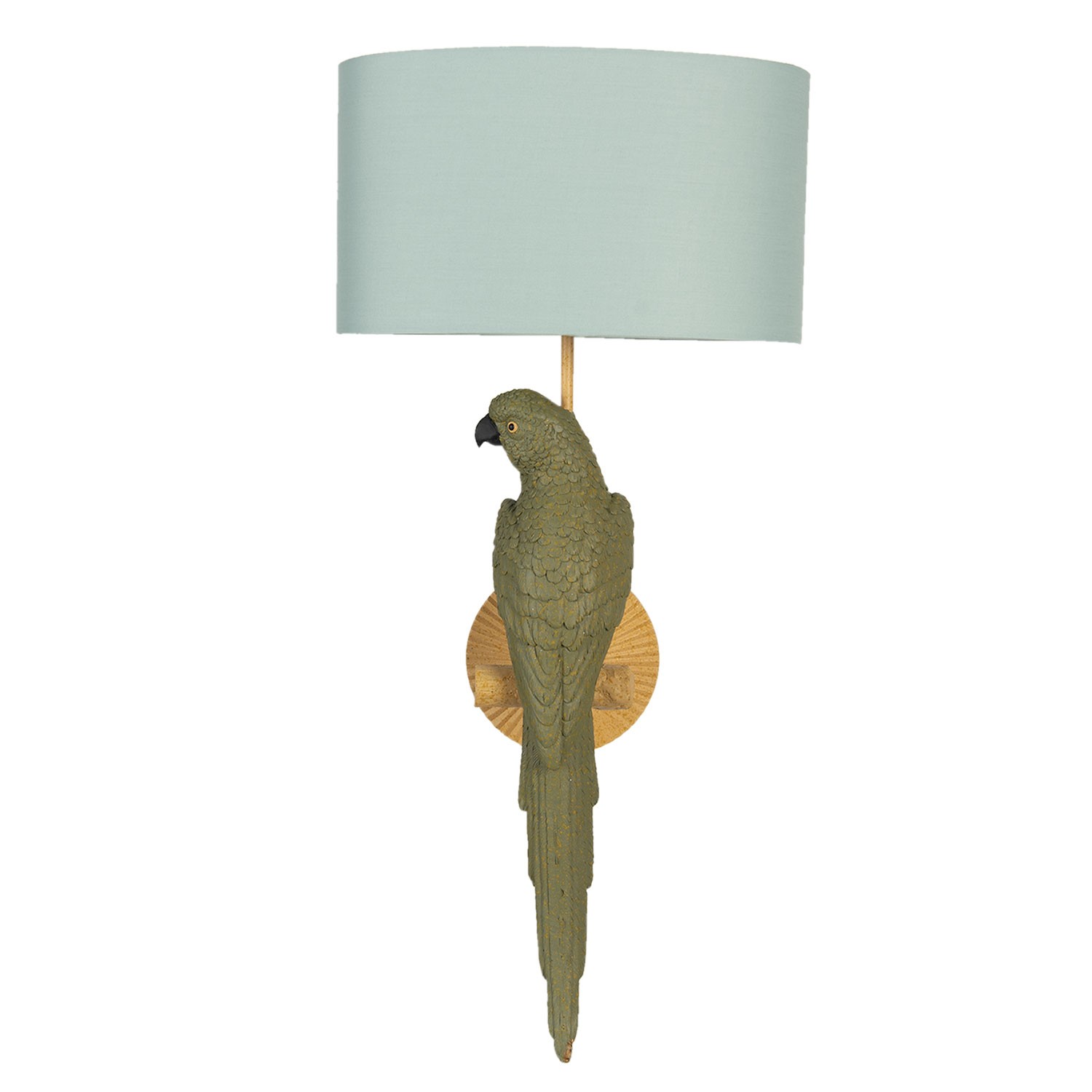 Barevná nástěnná lampa s papouškem Perroquet – Ø 23*44 cm E27 /max 1*60W Clayre & Eef