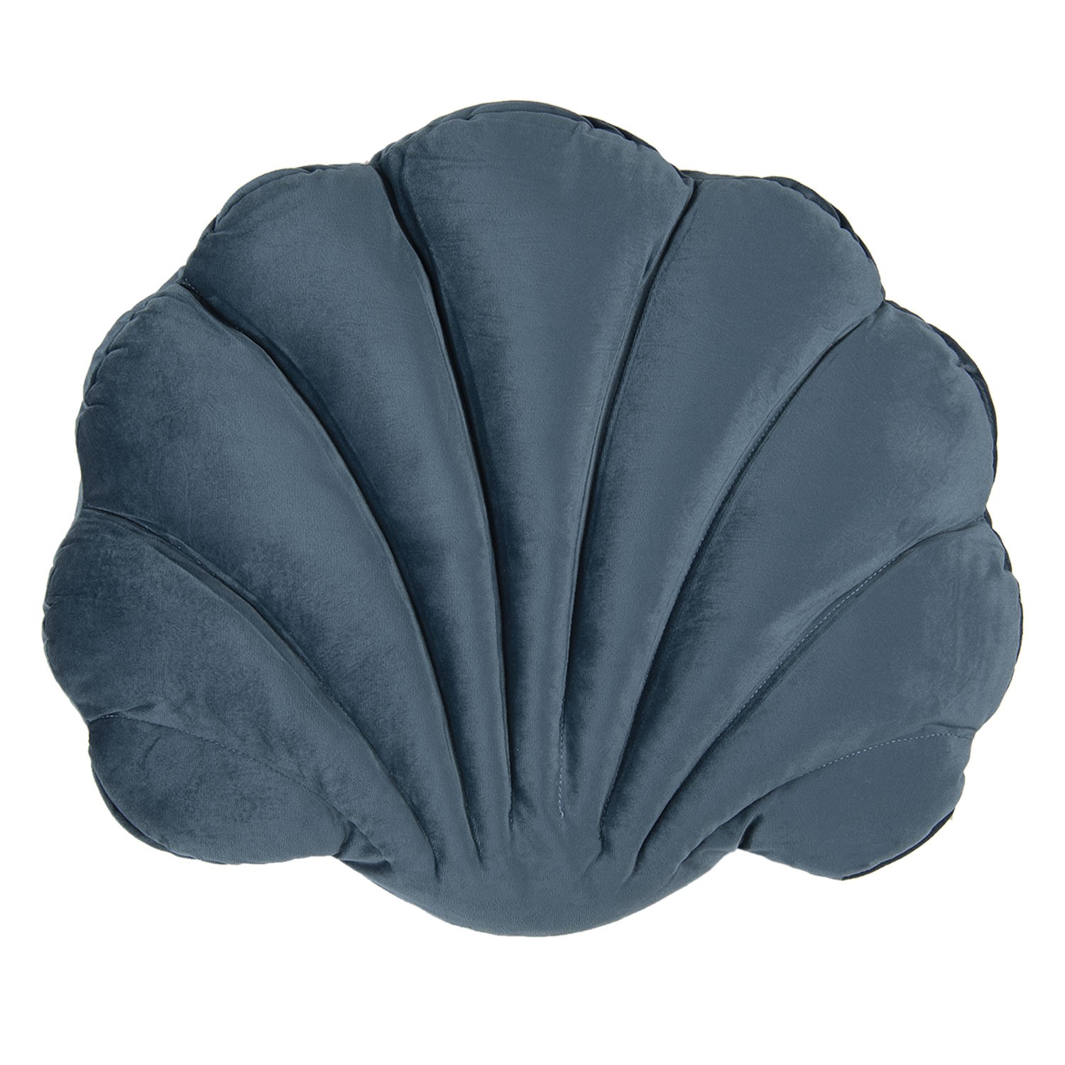 Tmavě modrý polštář ve tvaru mušle Frona - 38*48 cm Clayre & Eef