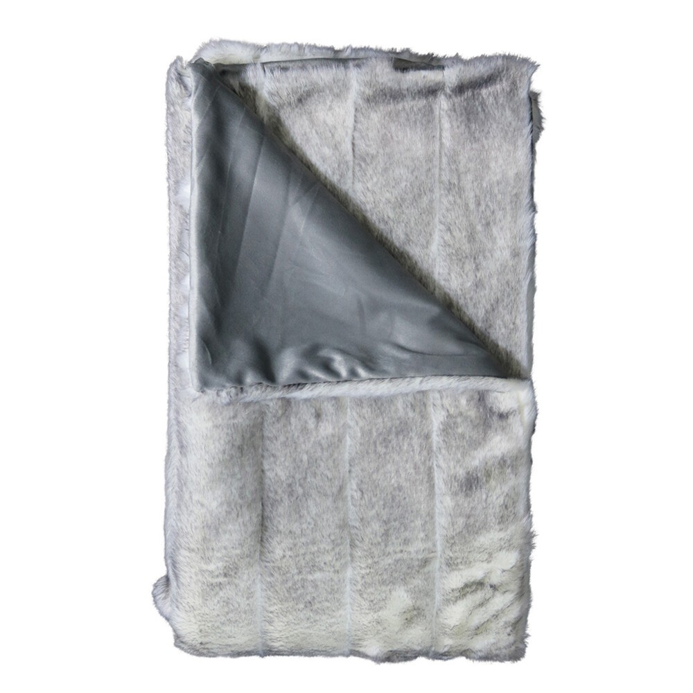 Světle šedý chlupatý hotelový běhoun na postel Tiara - 240*100*3cm Mars & More