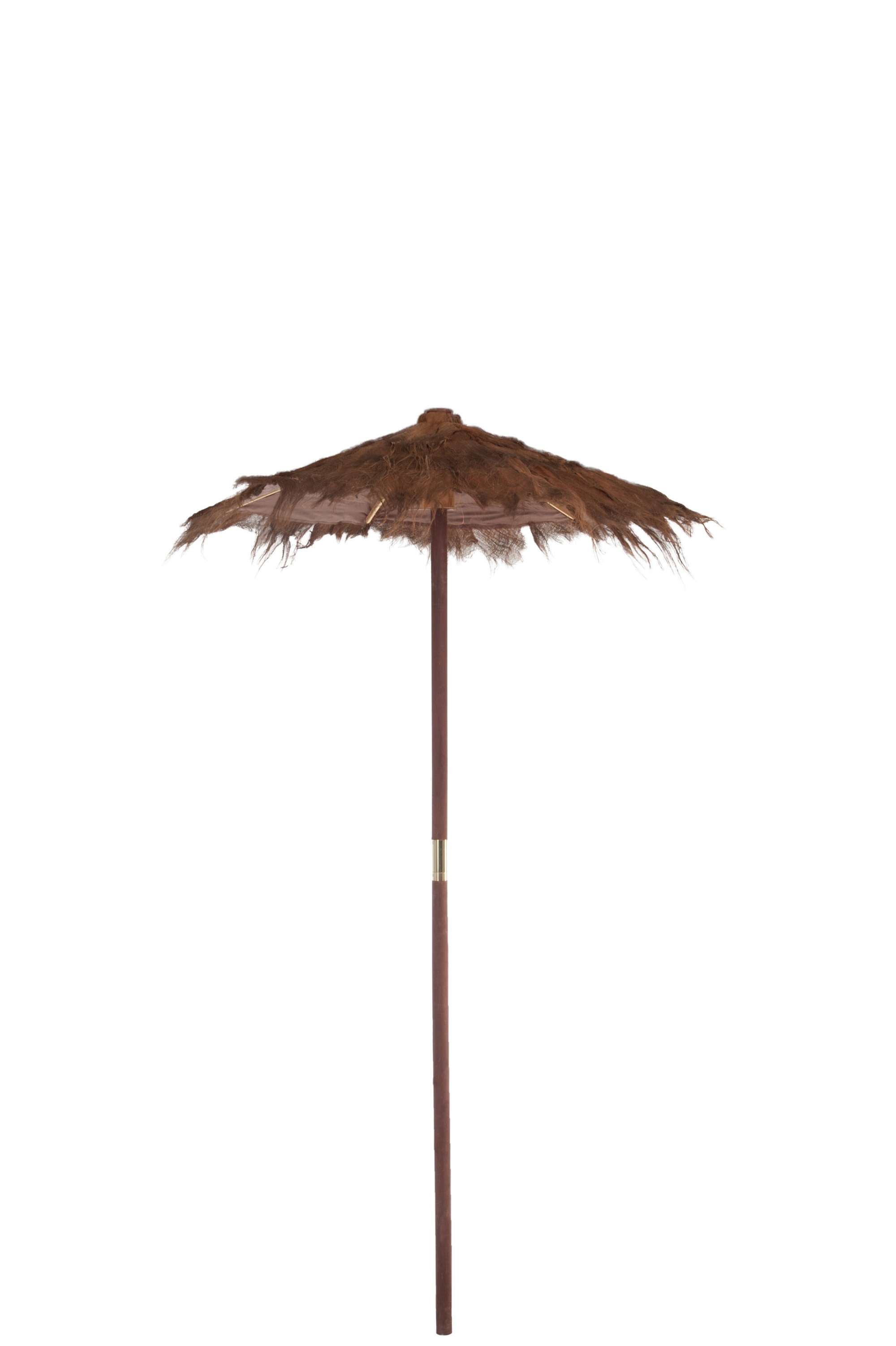 Hnědý slunečník z kokosových listů Cocoleaf - Ø 150*270 cm J-Line by Jolipa