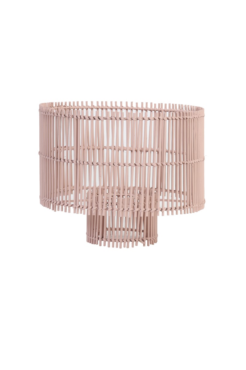 Světle růžové bambusové stínidlo Rodger - Ø 30*25 cm Light & Living