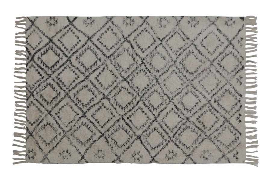 Béžovo černý obdélníkový koberec Boyaka se vzorem - 120*80 cm Light & Living