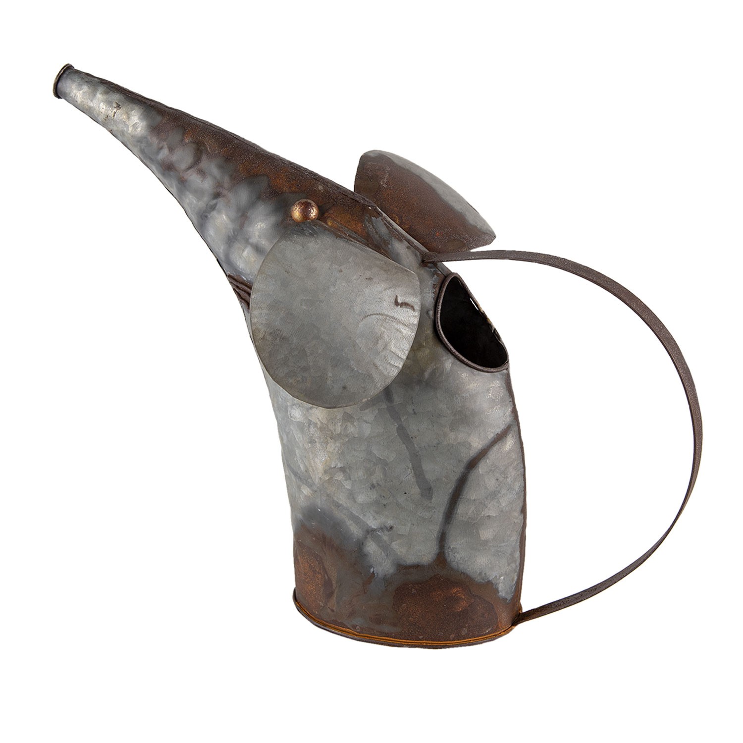 Dekorativní kovová konev ve tvaru myši - 40*15*30 cm Clayre & Eef