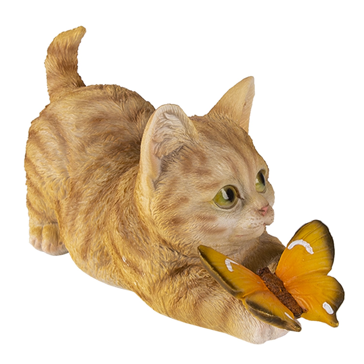 Dekorativní soška kočky s motýlkem - 19*8*10 cm Clayre & Eef