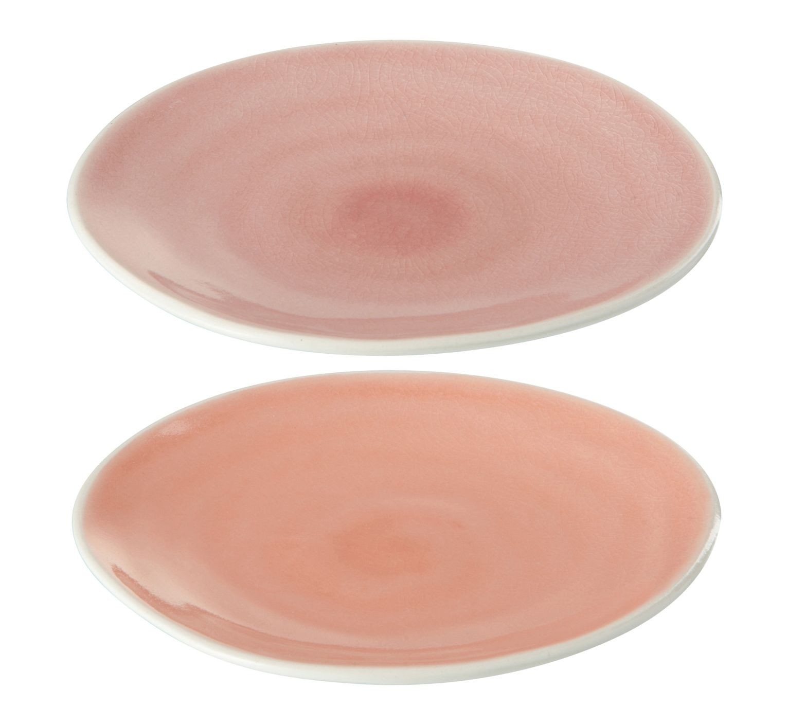 Sada 2ks korálový a růžový malý talířek Apero - Ø 15*2 cm J-Line by Jolipa
