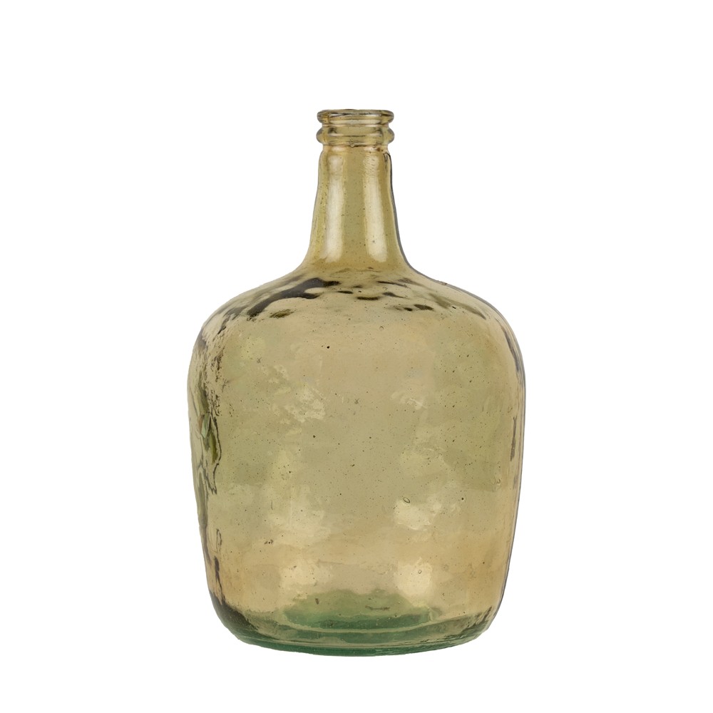 Jantarová skleněná váza z recyklovaného skla 8L - Ø21*36cm Mars & More