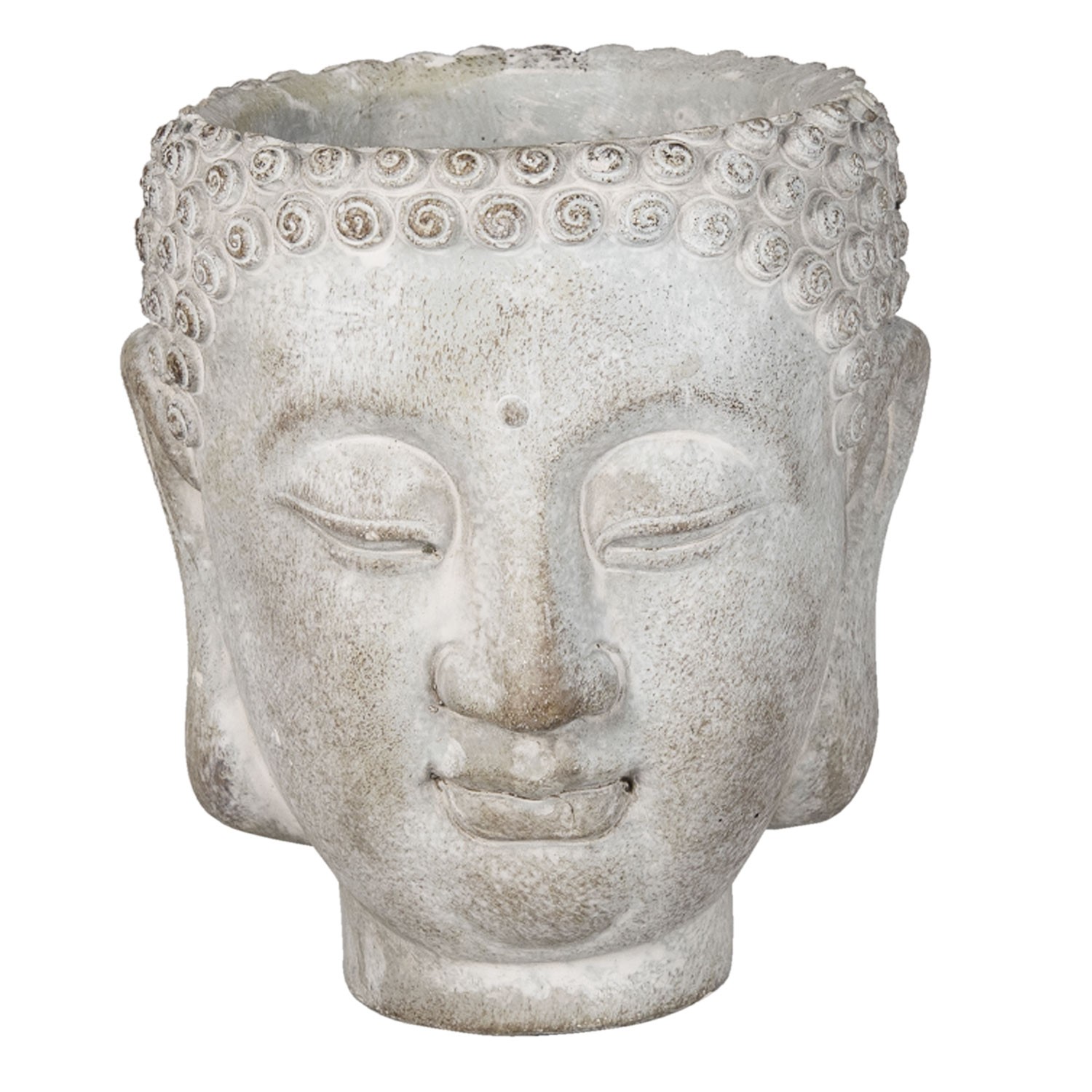 Květináč ve tvaru hlavy Buddhy L  - Ø 15*14*17 cm Clayre & Eef