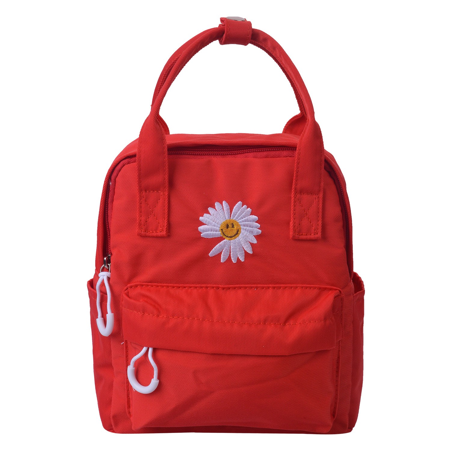 Červený batoh s květinou - 21*9*23 cm Clayre & Eef
