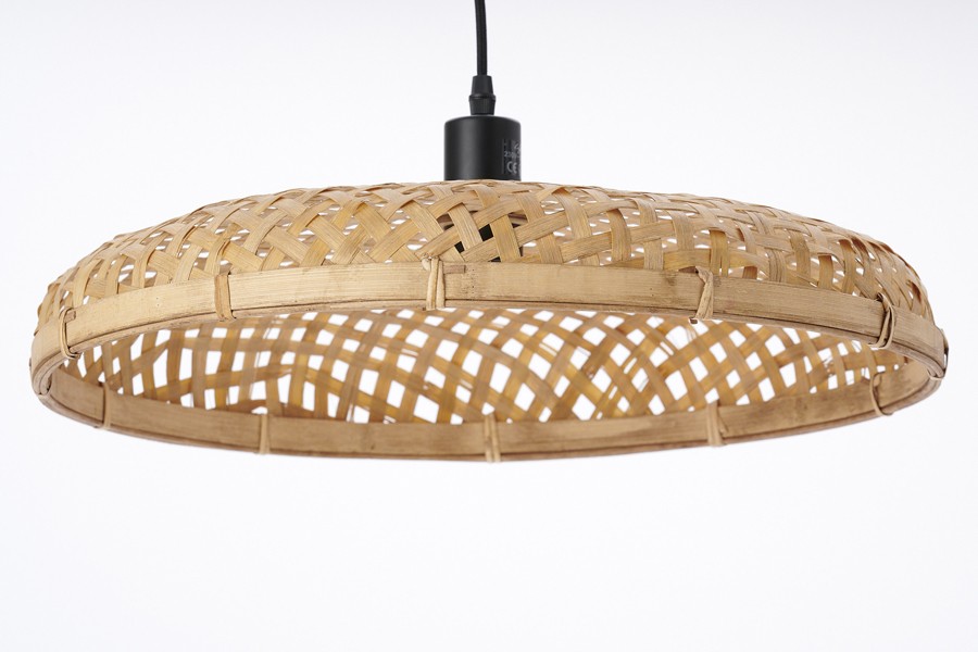 Přírodní ratanové světlo Paloma s výpletem - Ø 50*8cm / E27 Light & Living