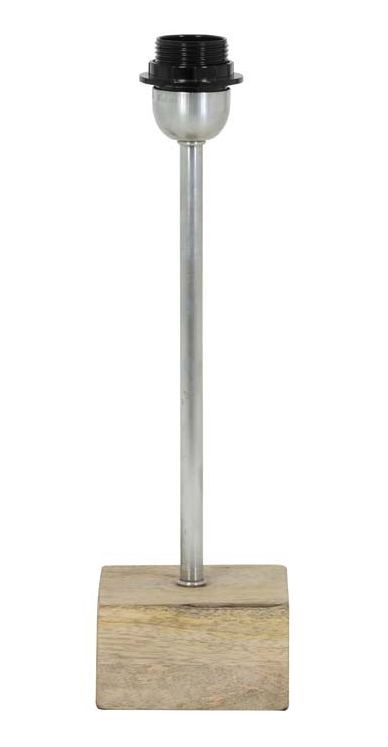 Stříbrná kovová základna ke stolní lampě Ternate - 10*10*27 cm / E27 Light & Living