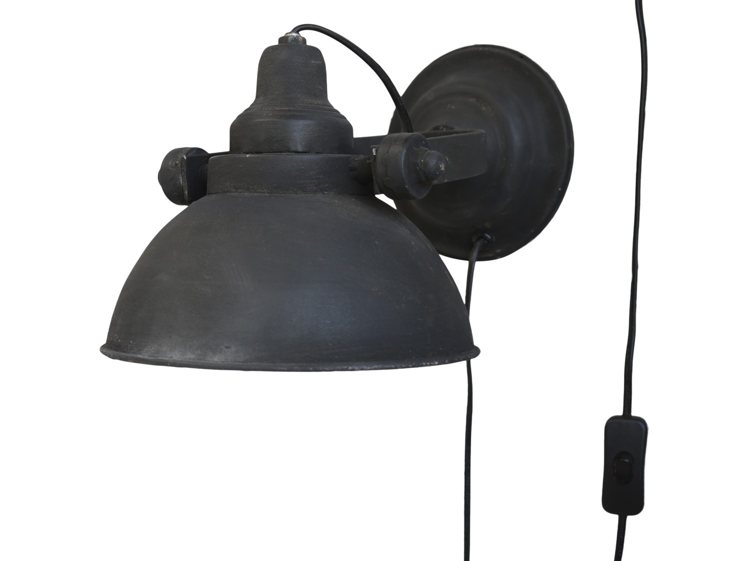 Černá antik nástěnná lampa s patinou Factory - 31*21*18 cm/E14 Chic Antique