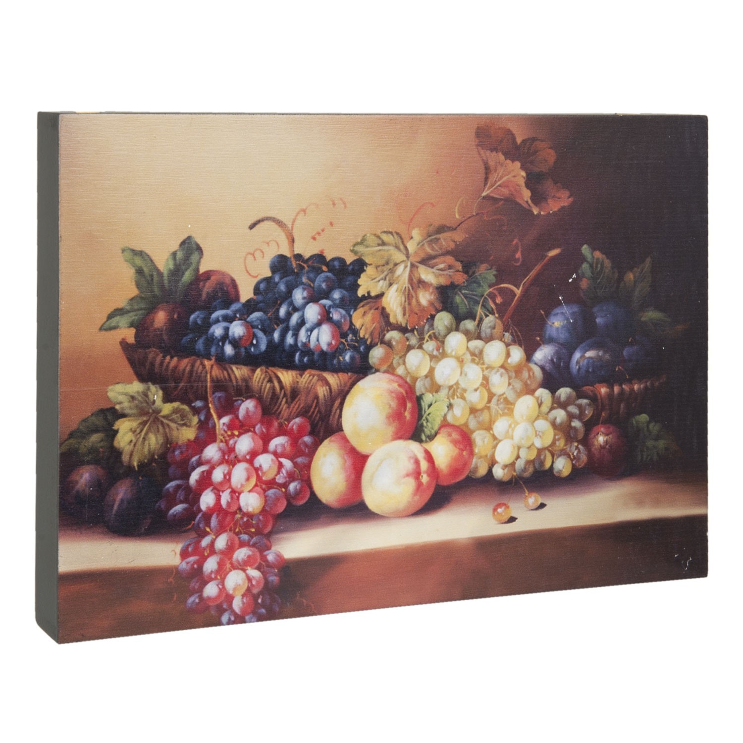 Celodřevěný obraz zátiší s ovocem - 30*4*22 cm Clayre & Eef