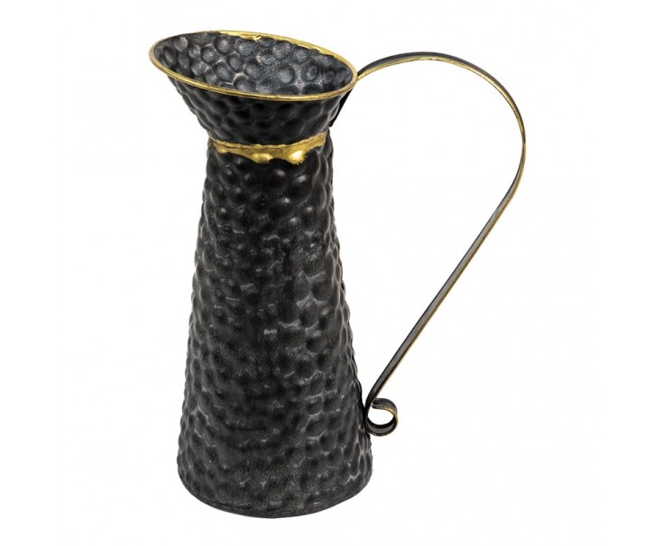 Černý kovový dekorační džbán Valentino II - 23*15*34 cm