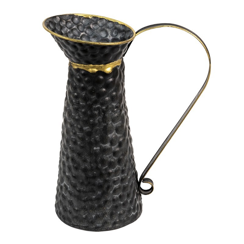 Černý kovový dekorační džbán Valentino II - 23*15*34 cm Clayre & Eef