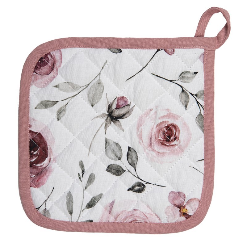 Bavlněná chňapka-podložka s růžemi Rustic Rose - 20*20 cm