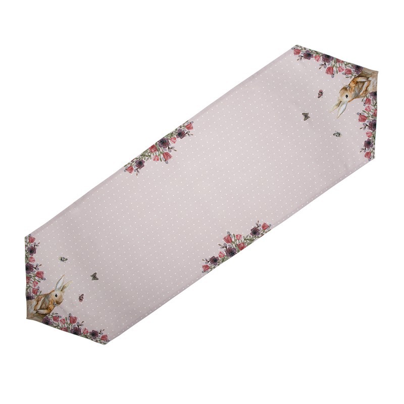 Bavlněný běhoun na stůl s králíčkem Happy Bunny - 50*160 cm