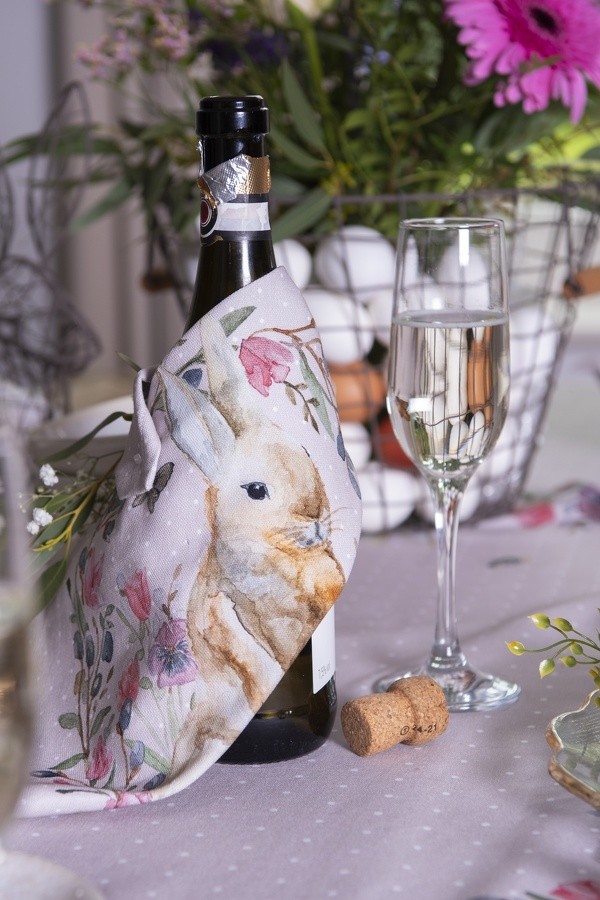 6ks bavlněné ubrousky s králíčkem Happy Bunny - 40*40 cm