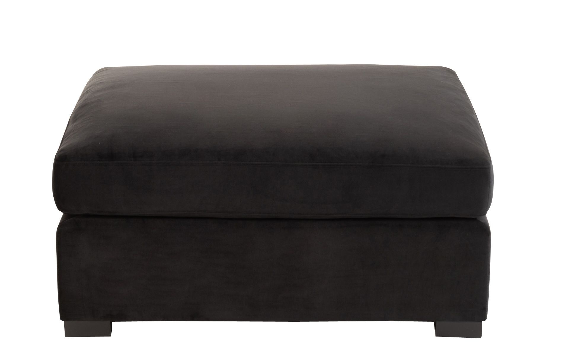 Černá sametová podnožka Nalmi black - 113*100*60cm