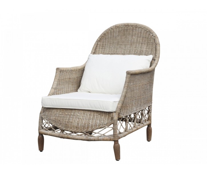 Přírodní ratanové křeslo Old French chair - 76*110*100 cm