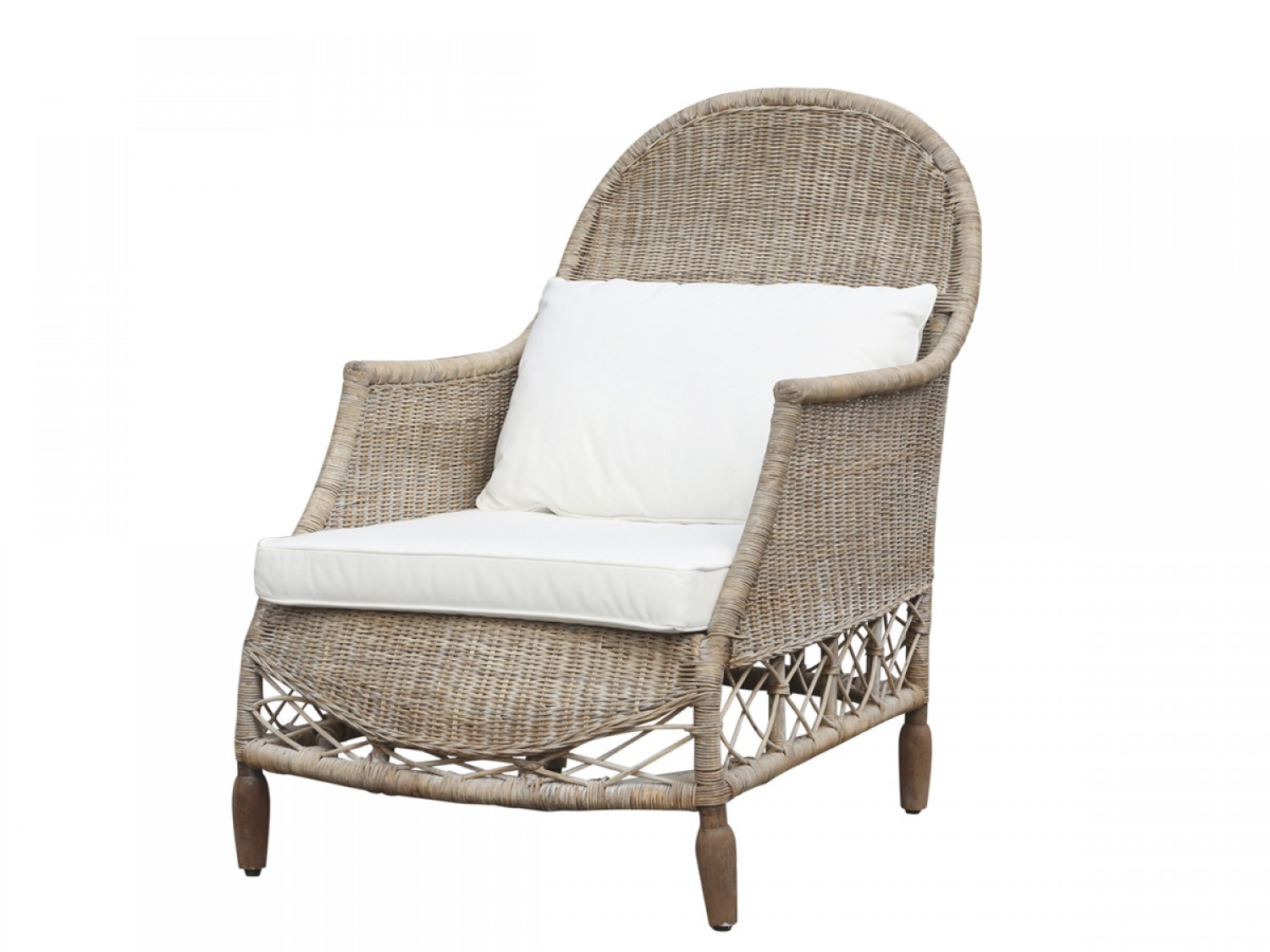 Přírodní ratanové křeslo Old French chair - 76*110*100 cm