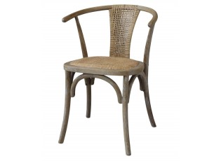 Přírodní ratanová židle s opěrkami Wicker seat - 50*45*79 cm 