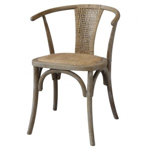 Přírodní ratanová židle s opěrkami Wicker seat - 50*45*79 cm 