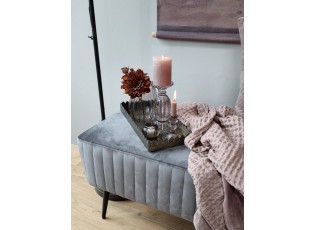 Latté sametová lavice Marat Sofa velour - 100*42*50cm