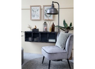 Šedé sametové křeslo Marat chair velour - 58*68*75cm