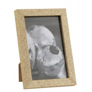 Zlatý dekorativní fotorámeček s flitry Glitter - 12*1,5*17 cm / 10*15cm