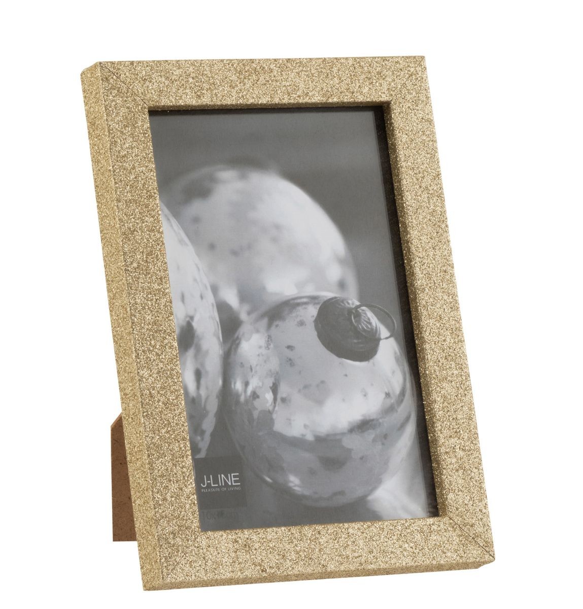 Zlatý dekorativní fotorámeček s flitry Glitter - 12*1,5*17 cm / 10*15cm